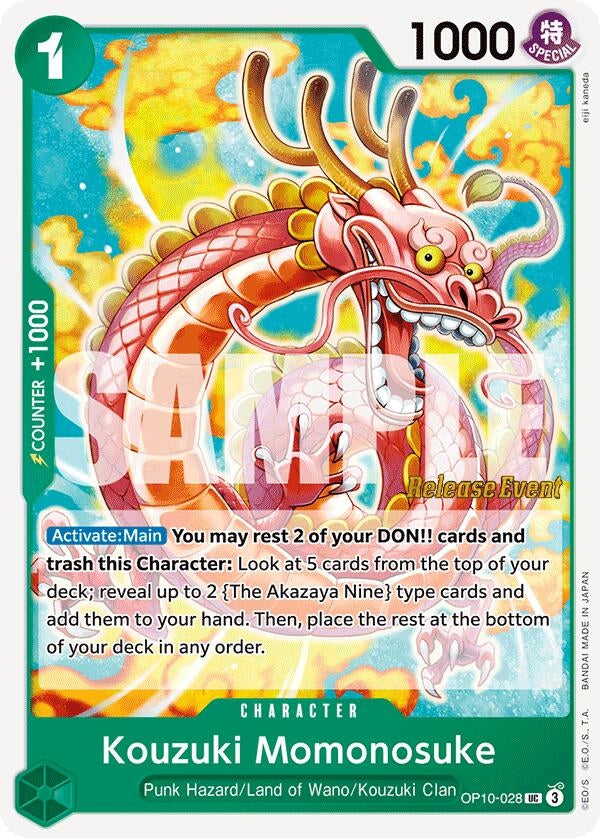 Image for Kouzuki Momonosuke (028) (OP10-028) (Royal Blood Release Event Cards) - One Piece Card Game