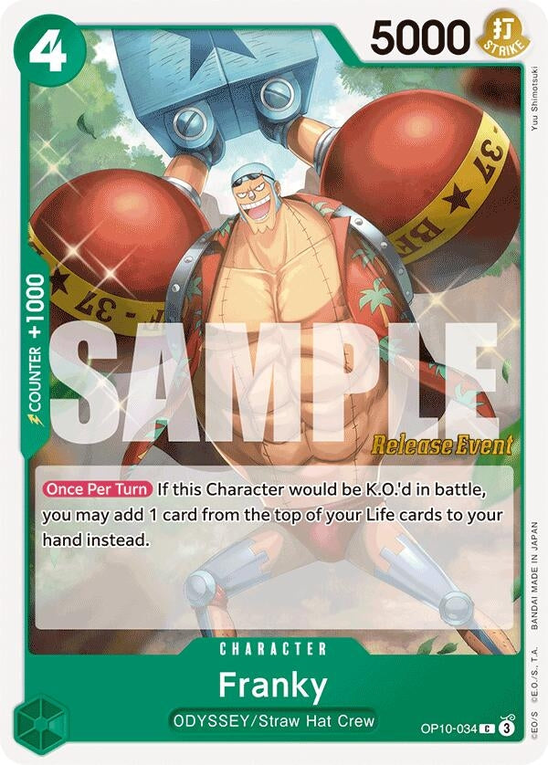 Image for Franky (034) (OP10-034) (Royal Blood Release Event Cards) - One Piece Card Game