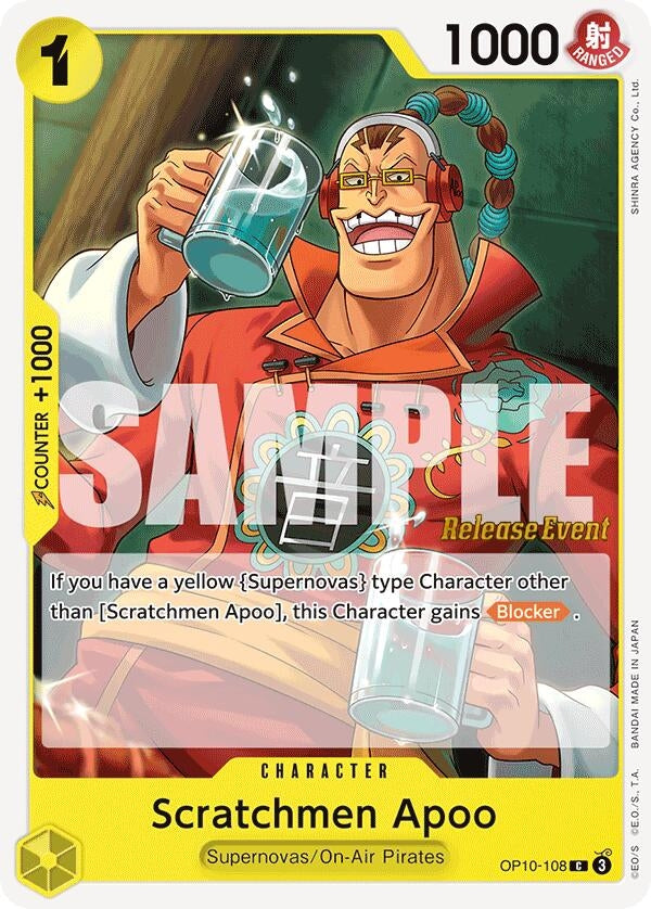 Image for Scratchmen Apoo (OP10-108) (Royal Blood Release Event Cards) - One Piece Card Game
