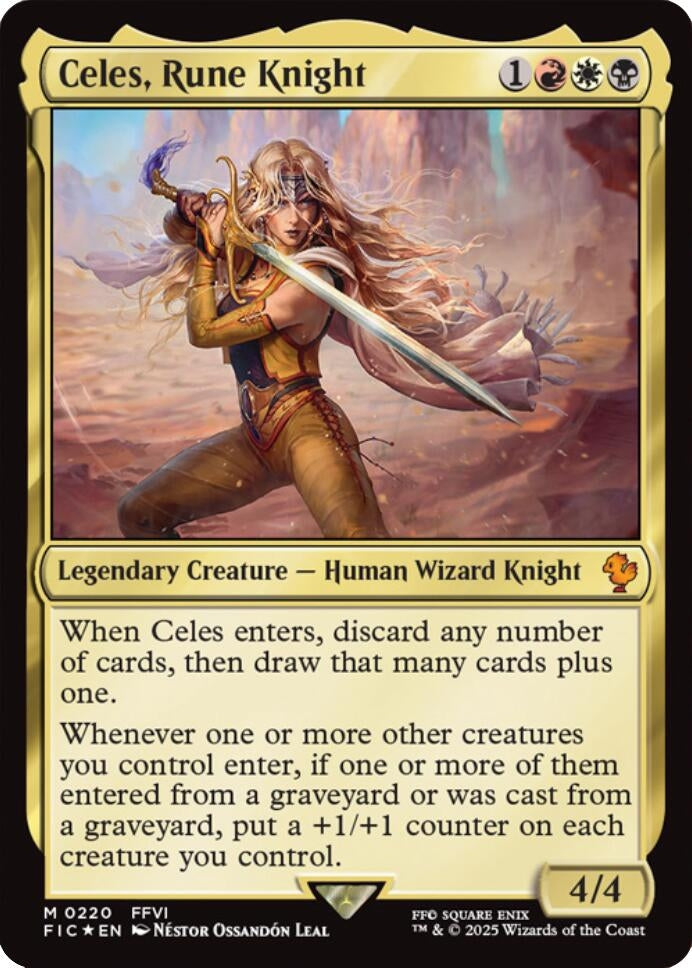 Celes, Rune Knight (Surge Foil) (220) (Commander: FINAL FANTASY)