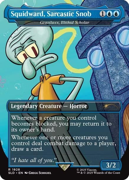 Squidward, Sarcastic Snob - Grazilaxx, Illithid Scholar (1928) (Secret Lair Drop Series)