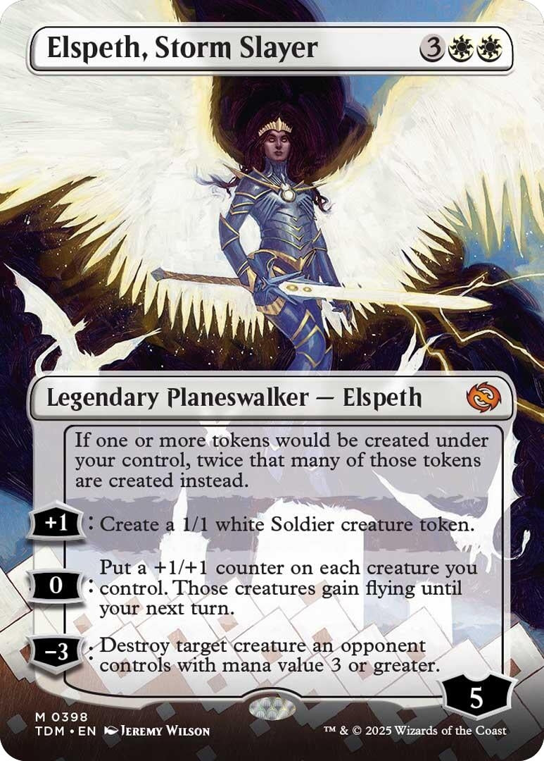 Elspeth, Storm Slayer (Borderless) (398) (Tarkir: Dragonstorm) (TDM)