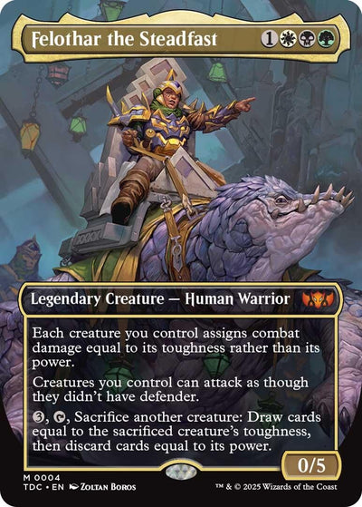 Felothar the Steadfast (Borderless) (4) (Commander: Tarkir: Dragonstorm) (TDC)