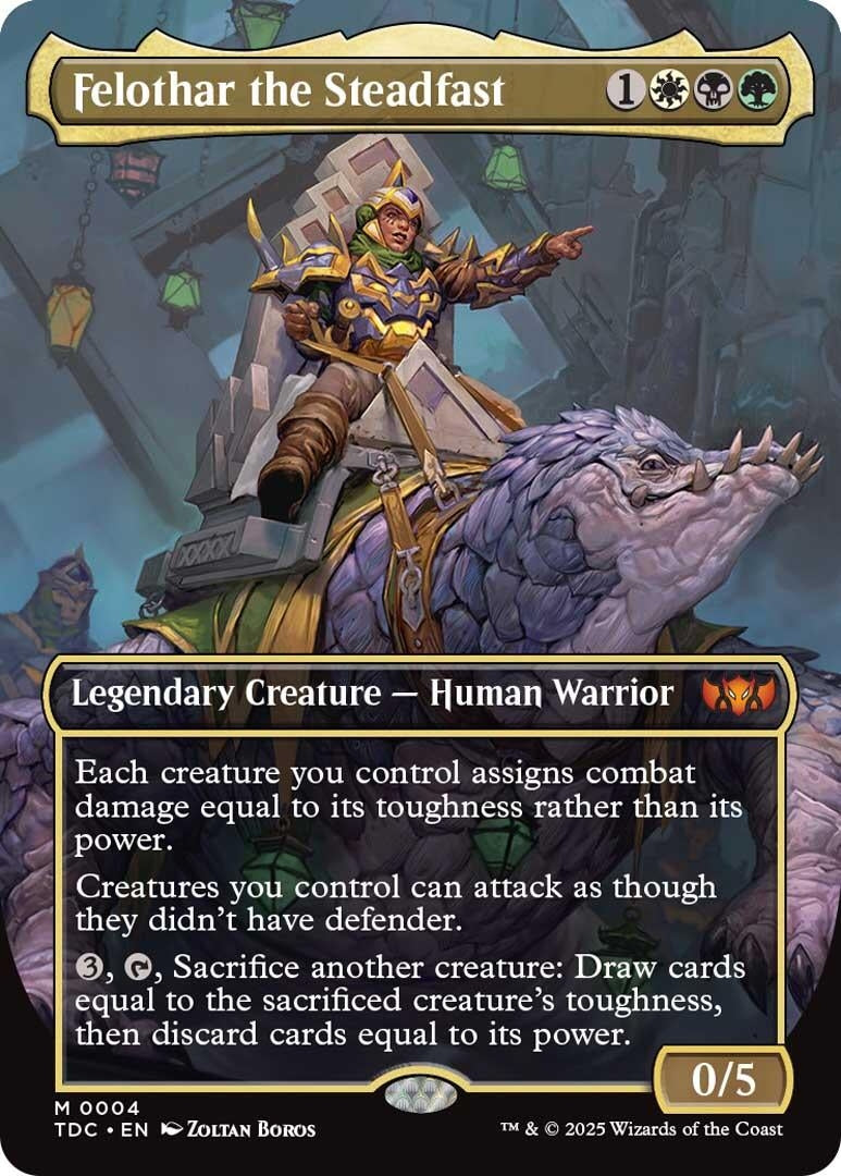 Felothar the Steadfast (Borderless) (4) (Commander: Tarkir: Dragonstorm) (TDC)