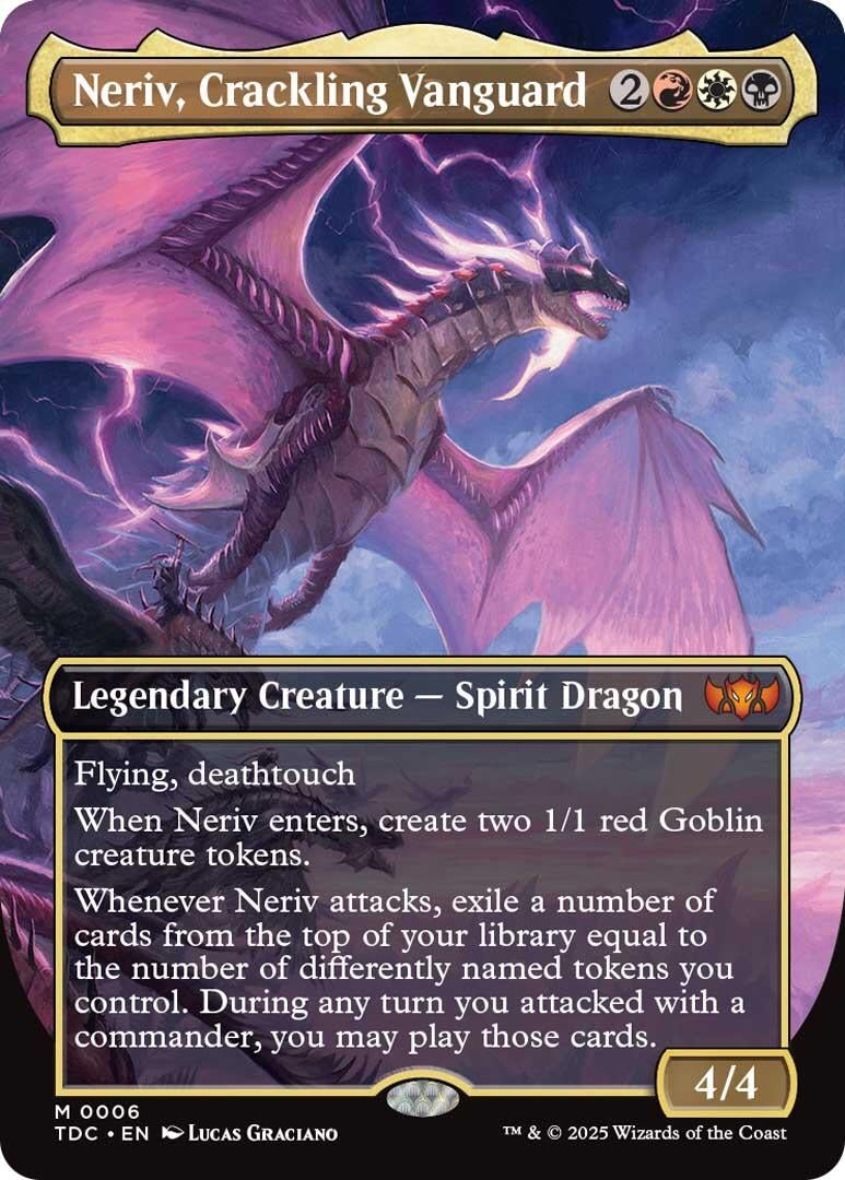 Neriv, Crackling Vanguard (Borderless) (6) (Commander: Tarkir: Dragonstorm)