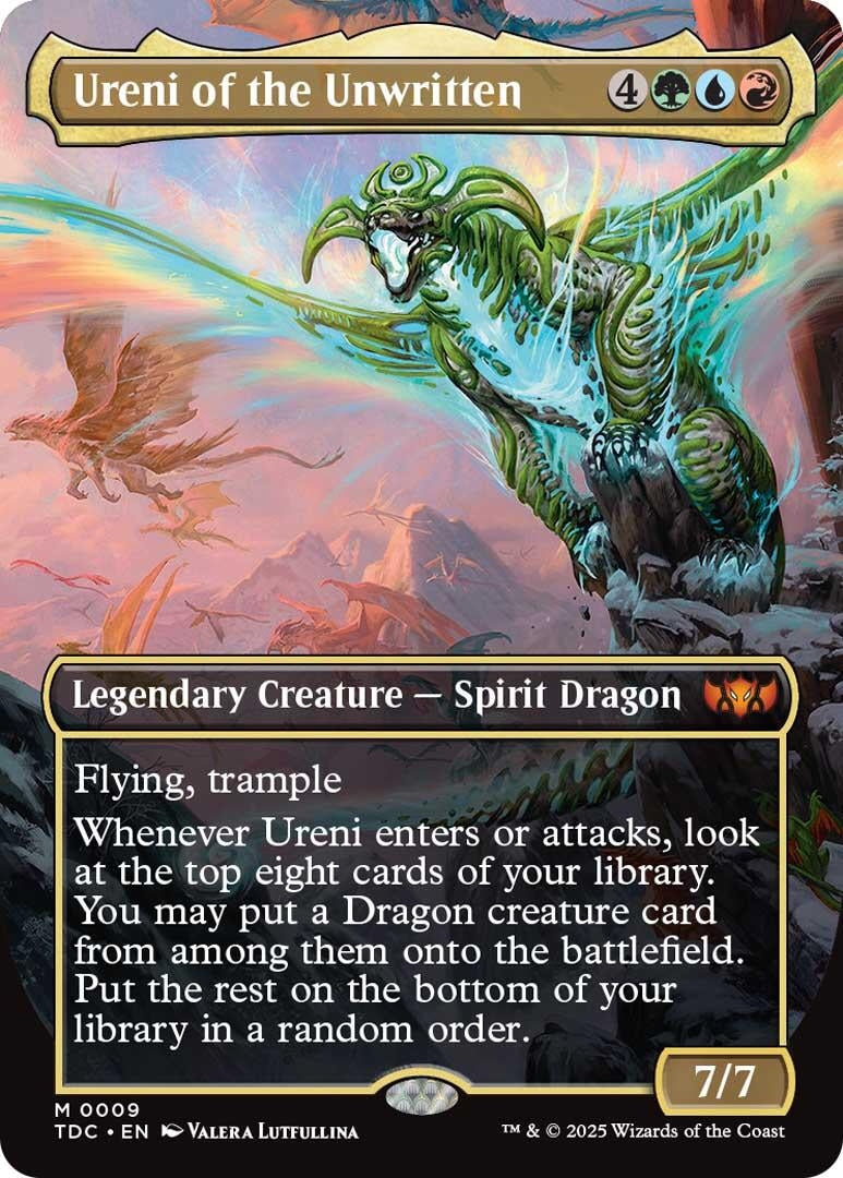 Ureni of the Unwritten (Borderless) (9) (Commander: Tarkir: Dragonstorm) (TDC)