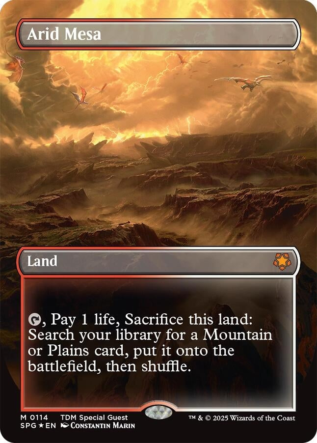 Arid Mesa (Borderless) (Dragonscale Foil) (114) (Special Guests)