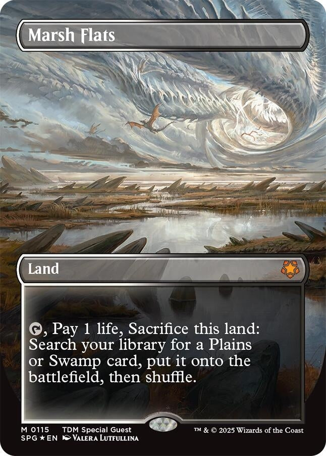Marsh Flats (Borderless) (Dragonscale Foil) (115) (Special Guests)