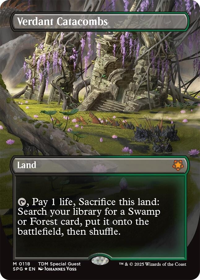 Verdant Catacombs (Borderless) (Dragonscale Foil) (118) (Special Guests)