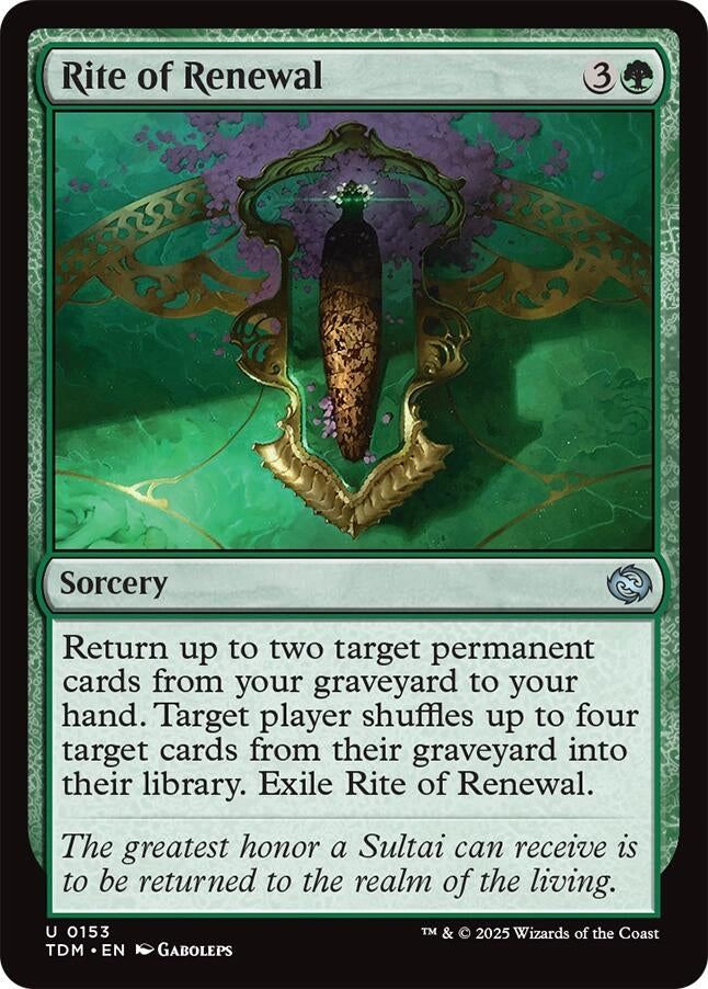 Rite of Renewal (153) (Tarkir: Dragonstorm) (TDM)