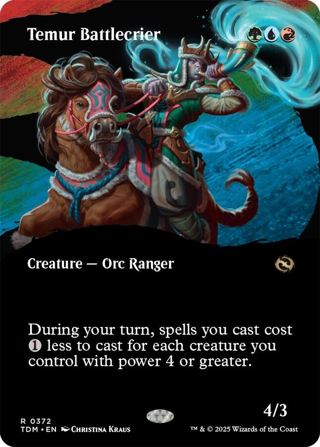 Temur Battlecrier (Borderless) (372) (Tarkir: Dragonstorm) (TDM)