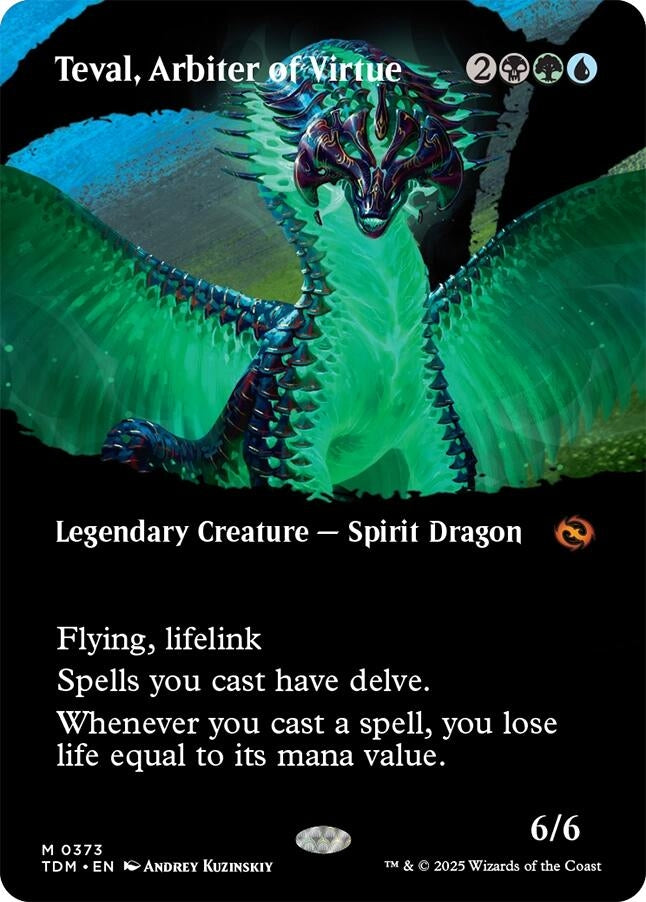 Teval, Arbiter of Virtue (Borderless) (373) (Tarkir: Dragonstorm) (TDM)