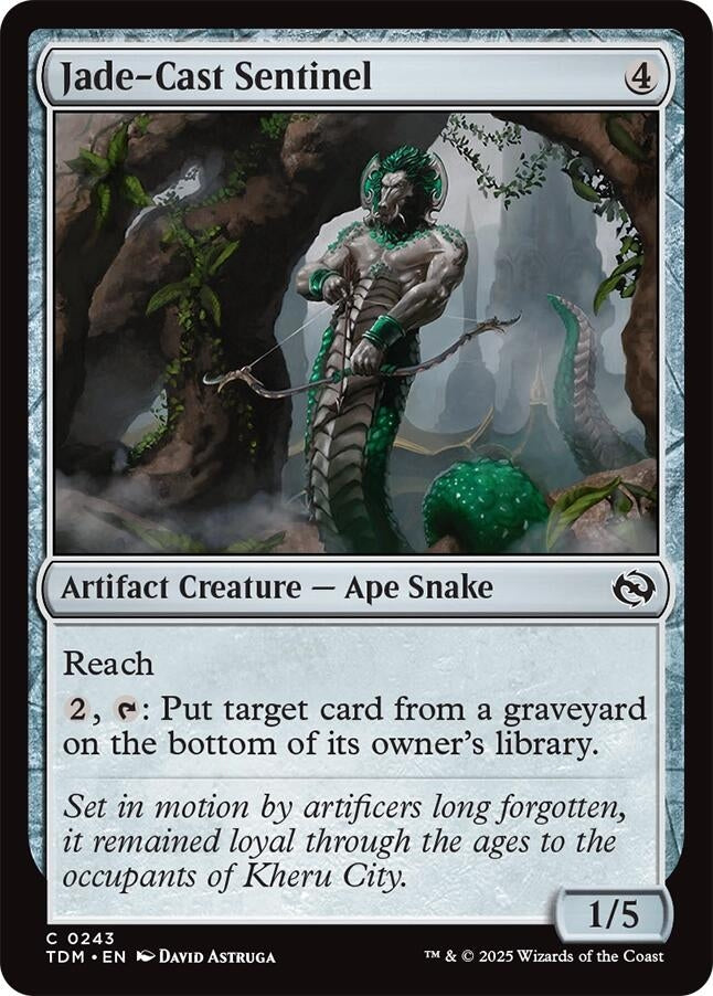 Jade-Cast Sentinel (243) (Tarkir: Dragonstorm) (TDM)