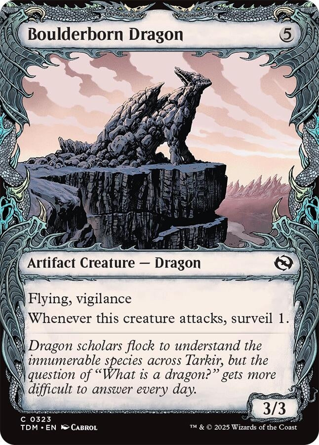 Boulderborn Dragon (Showcase) (323) (Tarkir: Dragonstorm) (TDM)