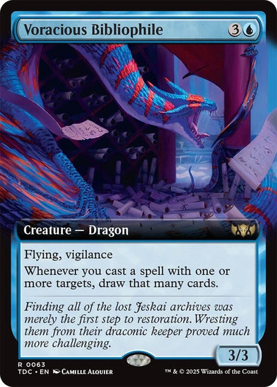 Voracious Bibliophile (Extended Art) (63) (Commander: Tarkir: Dragonstorm) (TDC)