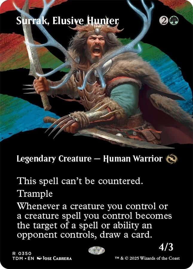 Surrak, Elusive Hunter (Borderless) (350) (Tarkir: Dragonstorm) (TDM)