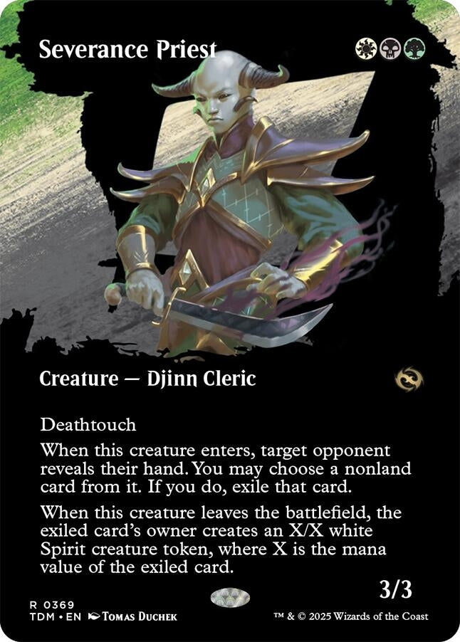 Severance Priest (Borderless) (369) (Tarkir: Dragonstorm) (TDM)