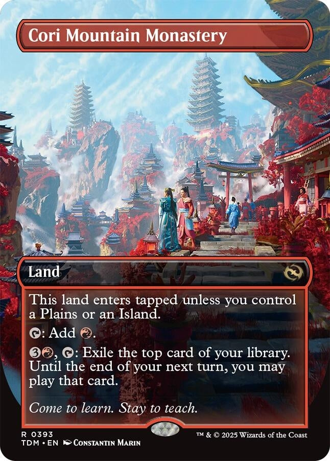 Cori Mountain Monastery (Borderless) (393) (Tarkir: Dragonstorm) (TDM)