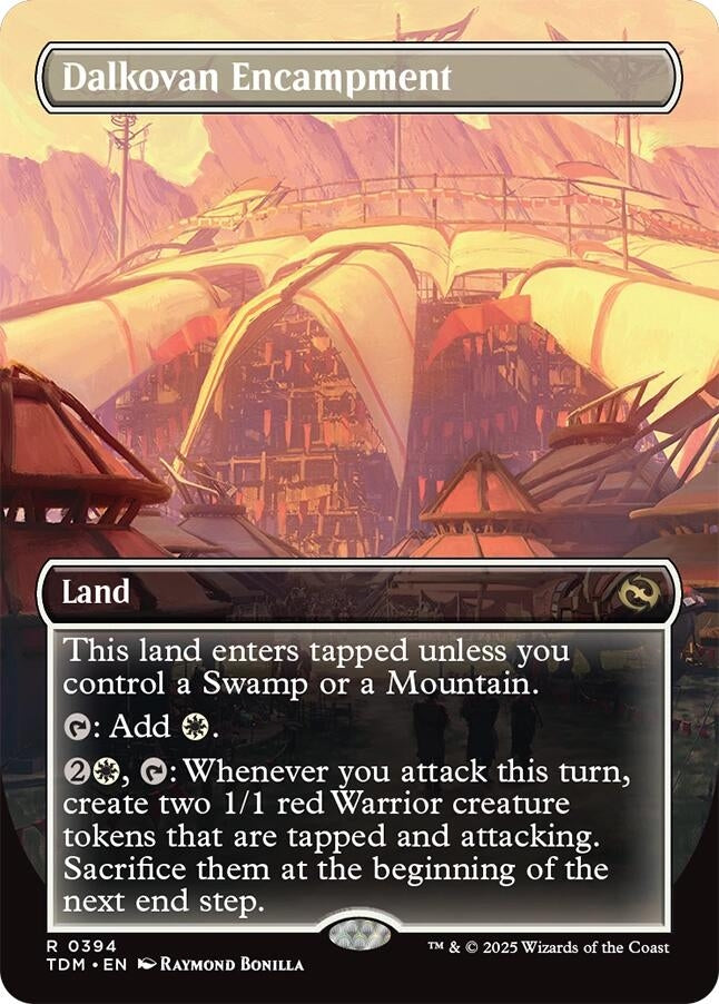 Dalkovan Encampment (Borderless) (394) (Tarkir: Dragonstorm) (TDM)