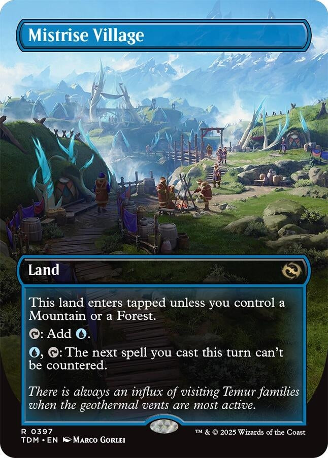 Mistrise Village (Borderless) (397) (Tarkir: Dragonstorm) (TDM)