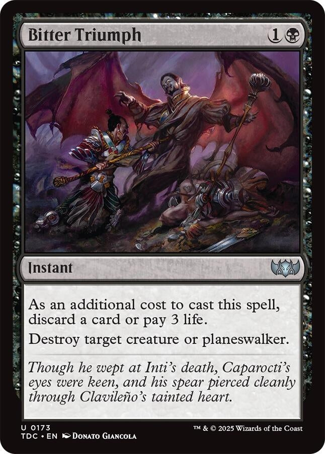 Bitter Triumph (173) (Commander: Tarkir: Dragonstorm)
