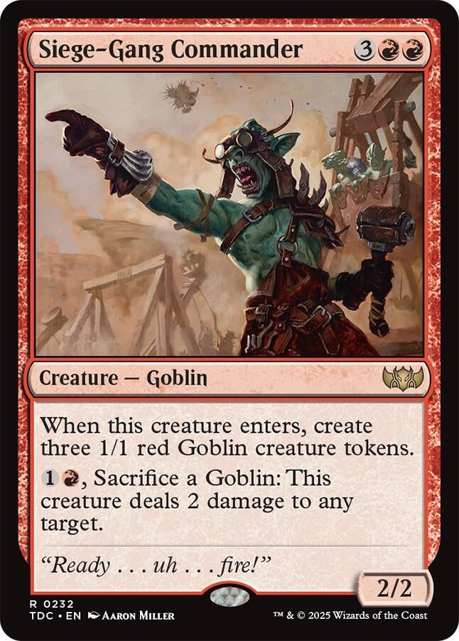 Siege-Gang Commander (232) (Commander: Tarkir: Dragonstorm)