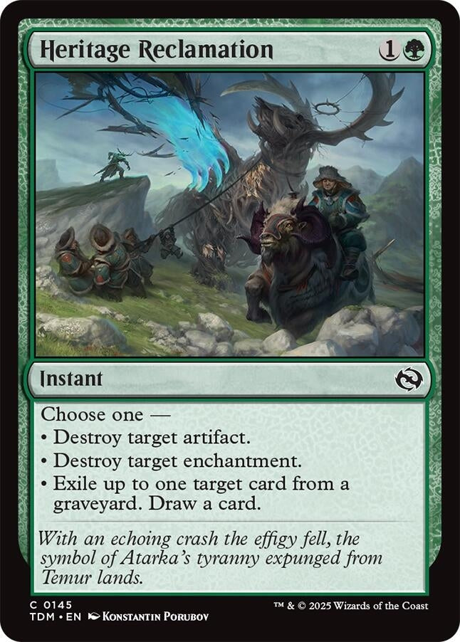 Heritage Reclamation (145) (Tarkir: Dragonstorm) (TDM)