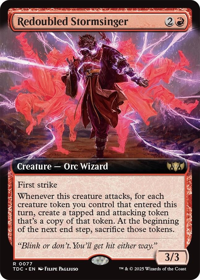 Redoubled Stormsinger (Extended Art) (77) (Commander: Tarkir: Dragonstorm)