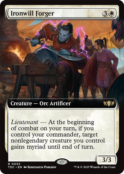 Ironwill Forger (Extended Art) (53) (Commander: Tarkir: Dragonstorm) (TDC)