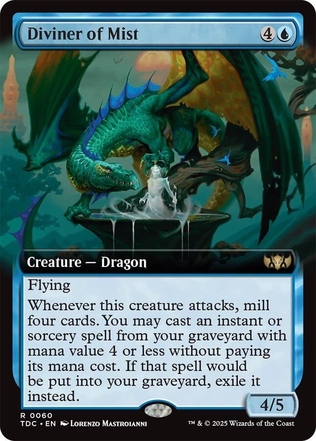 Diviner of Mist (Extended Art) (60) (Commander: Tarkir: Dragonstorm) (TDC)