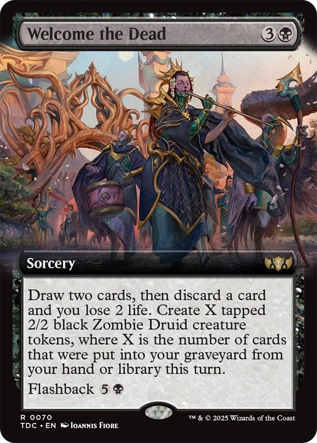 Welcome the Dead (Extended Art) (70) (Commander: Tarkir: Dragonstorm) (TDC)