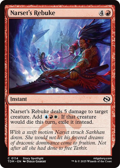 Narset's Rebuke (114) (Tarkir: Dragonstorm) (TDM)