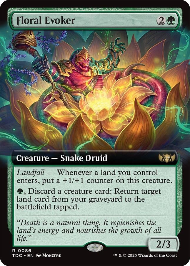 Floral Evoker (Extended Art) (86) (Commander: Tarkir: Dragonstorm) (TDC)