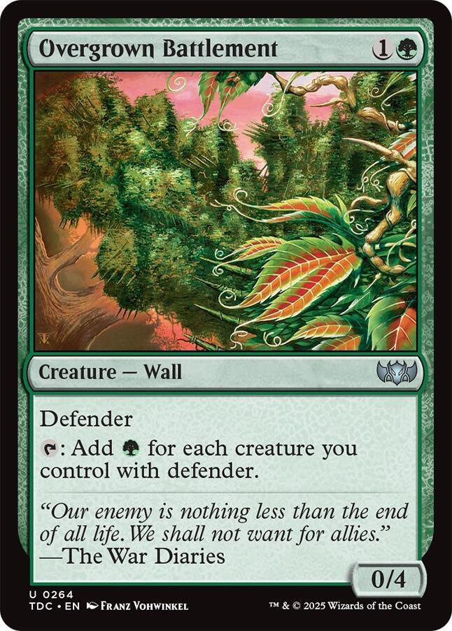 Overgrown Battlement (264) (Commander: Tarkir: Dragonstorm)