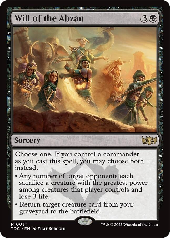 Will of the Abzan (31) (Commander: Tarkir: Dragonstorm)