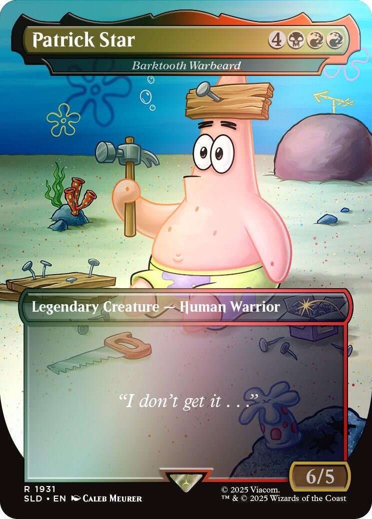 Patrick Star - Barktooth Warbeard (Rainbow Foil) (1931) (Secret Lair Drop Series)