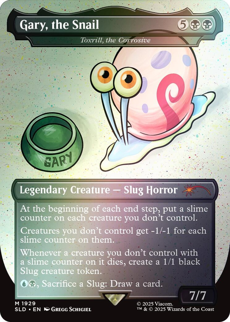 Gary, the Snail - Toxrill, the Corrosive (Rainbow Foil) (1929) (Secret Lair Drop Series)