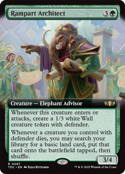 Rampart Architect (Extended Art) (87) (Commander: Tarkir: Dragonstorm) (TDC)