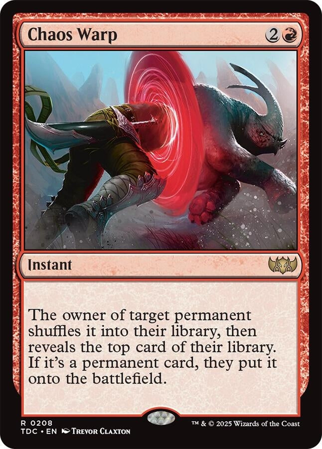 Chaos Warp (208) (Commander: Tarkir: Dragonstorm)