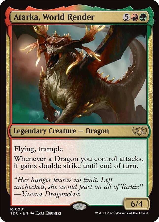 Atarka, World Render (281) (Commander: Tarkir: Dragonstorm)
