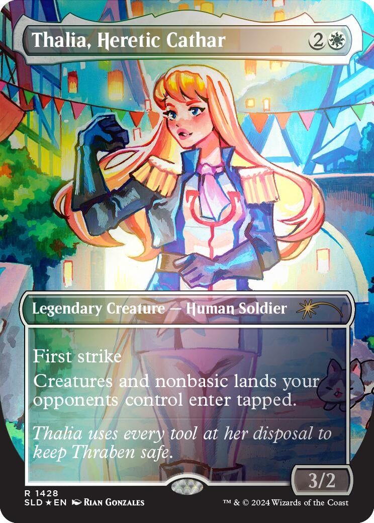 Thalia, Heretic Cathar (Rainbow Foil) (1428) (Secret Lair Drop Series)