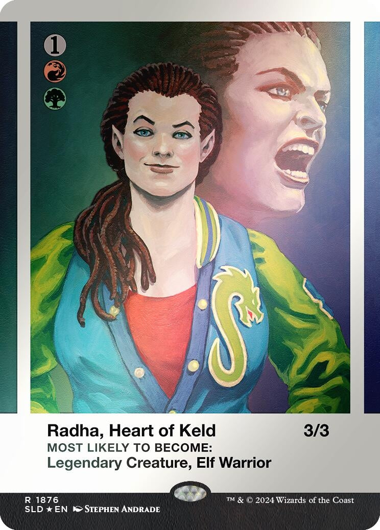 Radha, Heart of Keld (Rainbow Foil) (1876) (Secret Lair Drop Series)