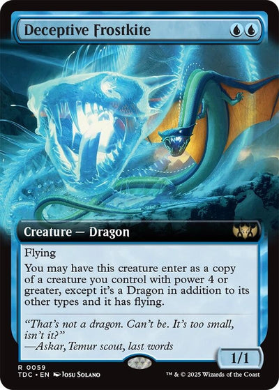 Deceptive Frostkite (Extended Art) (59) (Commander: Tarkir: Dragonstorm) (TDC)