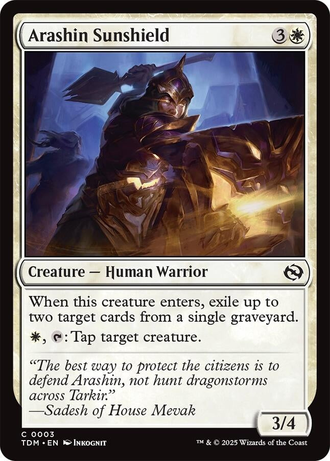 Arashin Sunshield (3) (Tarkir: Dragonstorm) (TDM)