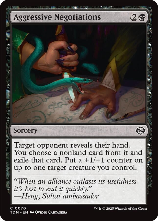Aggressive Negotiations (70) (Tarkir: Dragonstorm) (TDM)