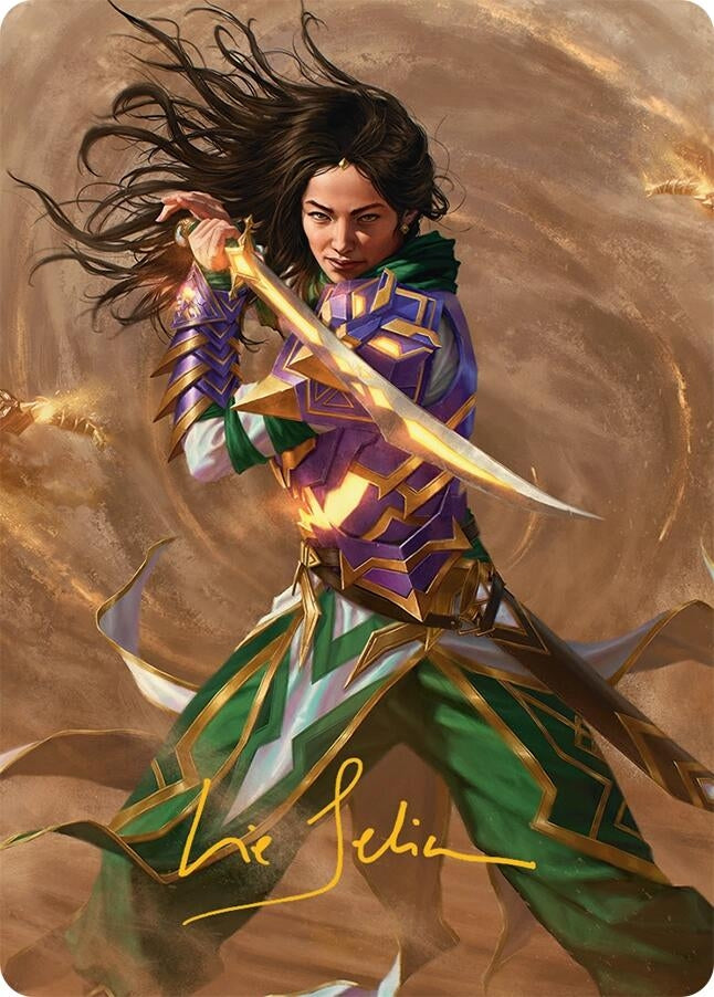 Descendant of Storms Art Card (2/54) (Gold-Stamped Signature) (2) (Art Series: Tarkir: Dragonstorm)