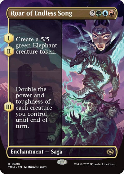 Roar of Endless Song (Borderless) (390) (Tarkir: Dragonstorm) (TDM)