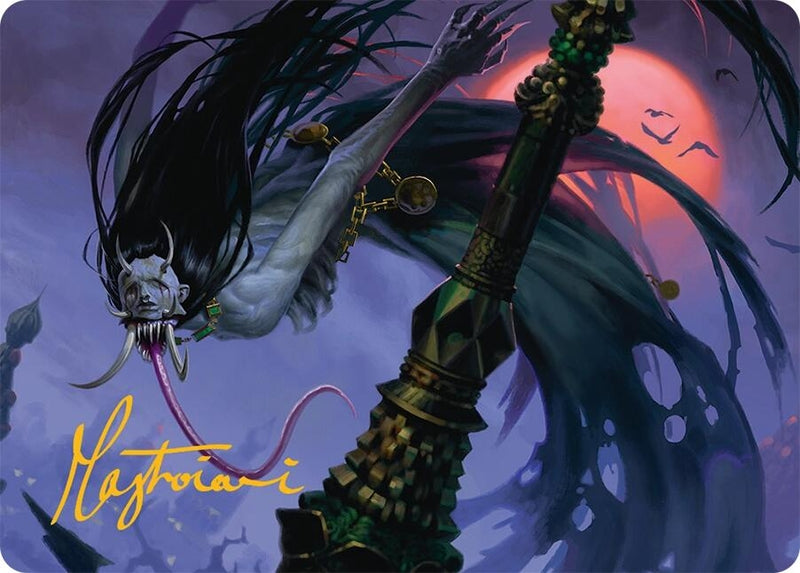 Qarsi Revenant Art Card (12/54) (Gold-Stamped Signature) (12) (Art Series: Tarkir: Dragonstorm)