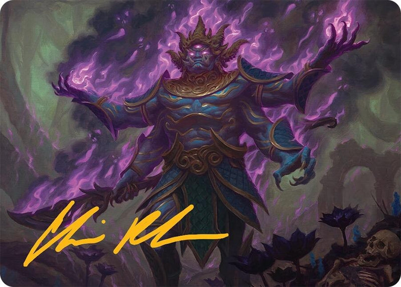 Rot-Curse Rakshasa Art Card (13/54) (Gold-Stamped Signature) (13) (Art Series: Tarkir: Dragonstorm)