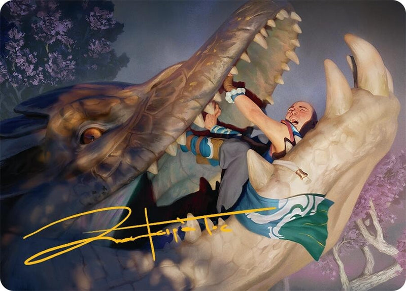Jaws of Defeat Art Card (53/54) (Gold-Stamped Signature) (53) (Art Series: Tarkir: Dragonstorm)